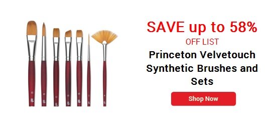 Princeton Velvetouch Synthetic Brushes and Sets