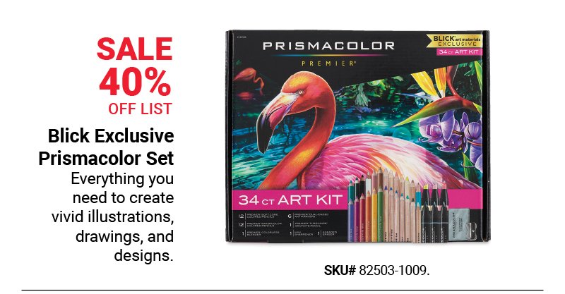 Sale 40% off list: Blick Exclusive Prismacolor Set