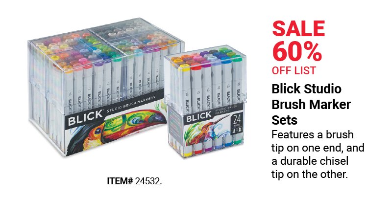 Sale 60% Off List: Blick Studio Brush Marker Sets
