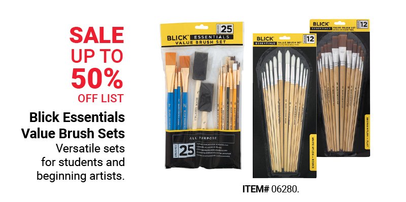 Sale Up To 50% Off List: Blick Essentials Value Brush Sets