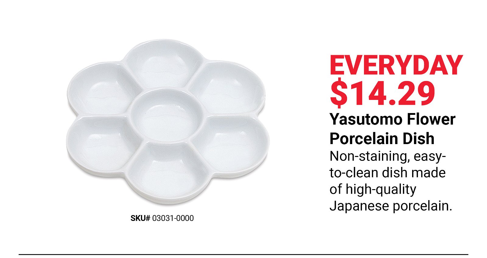 Yasutomo Flower Porcelain Dish Everyday \\$14.29