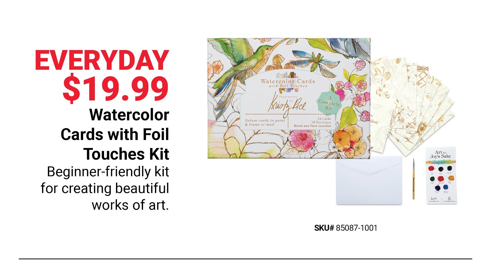 Watercolor Cards with Foil Touches Kit Everyday \\$19.99