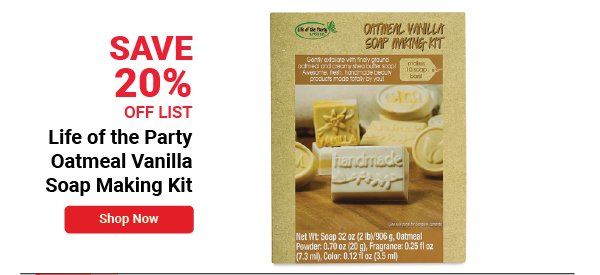 Life of the Party Oatmeal Vanilla Soap Making Kit
