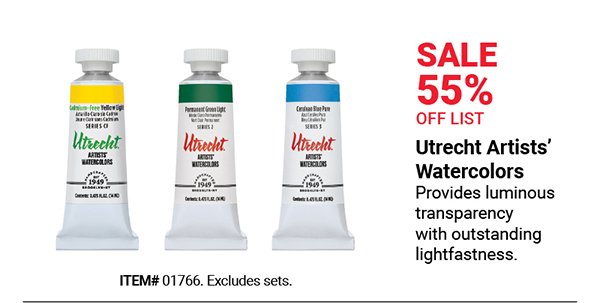 Utrecht Artists' Watercolors Sale 55% Off List