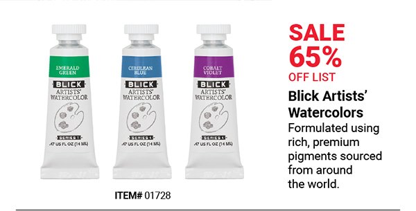 Blick Artists' Watercolors Sale 65% Off List