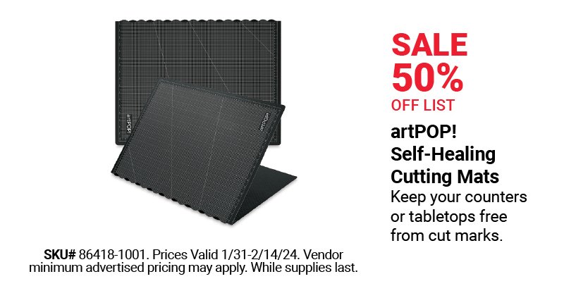 Sale 50% off list: artPOP! Self-Healing Cutting Mats