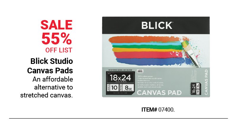 Sale 55% Off List: Blick Studio Canvas Pads