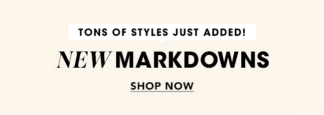 New Markdowns