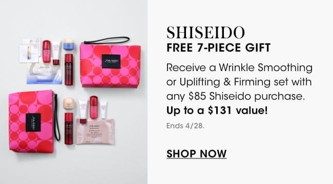 shiseido free 7-piece gift