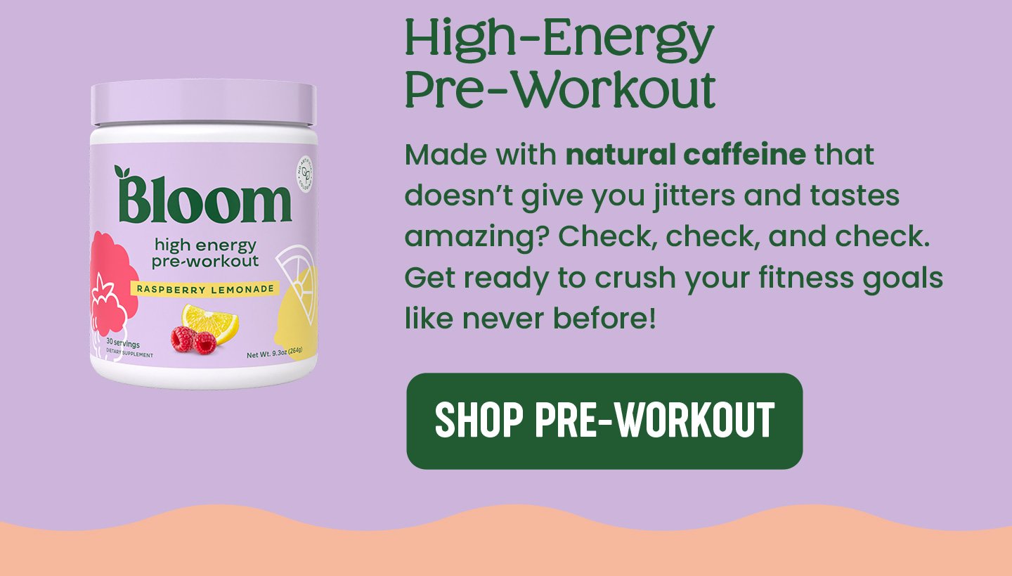 High-Energy Pre-Workout with natural caffeine. Great taste with none of the jitters.