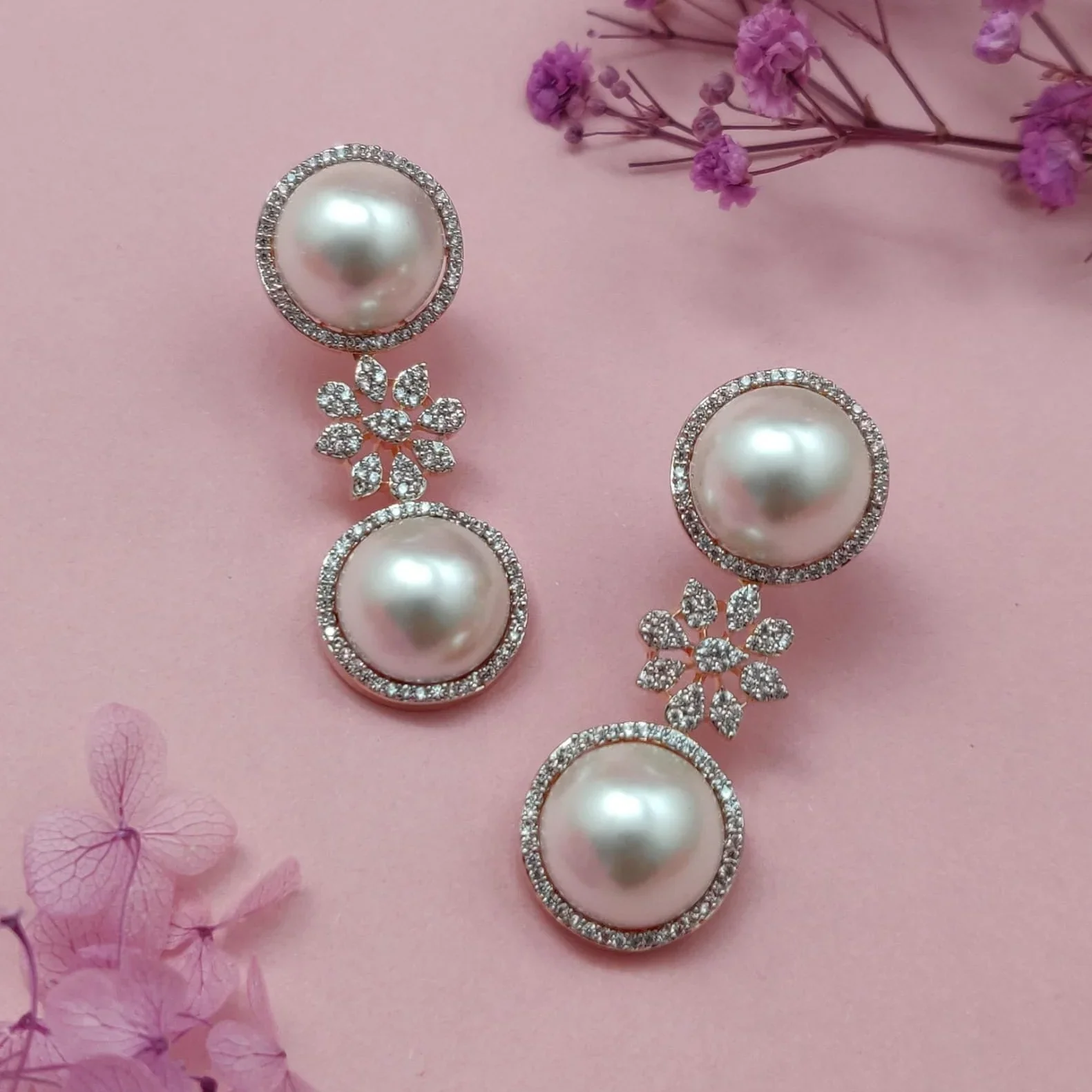 Image of Kavya Pearl Drop Earrings