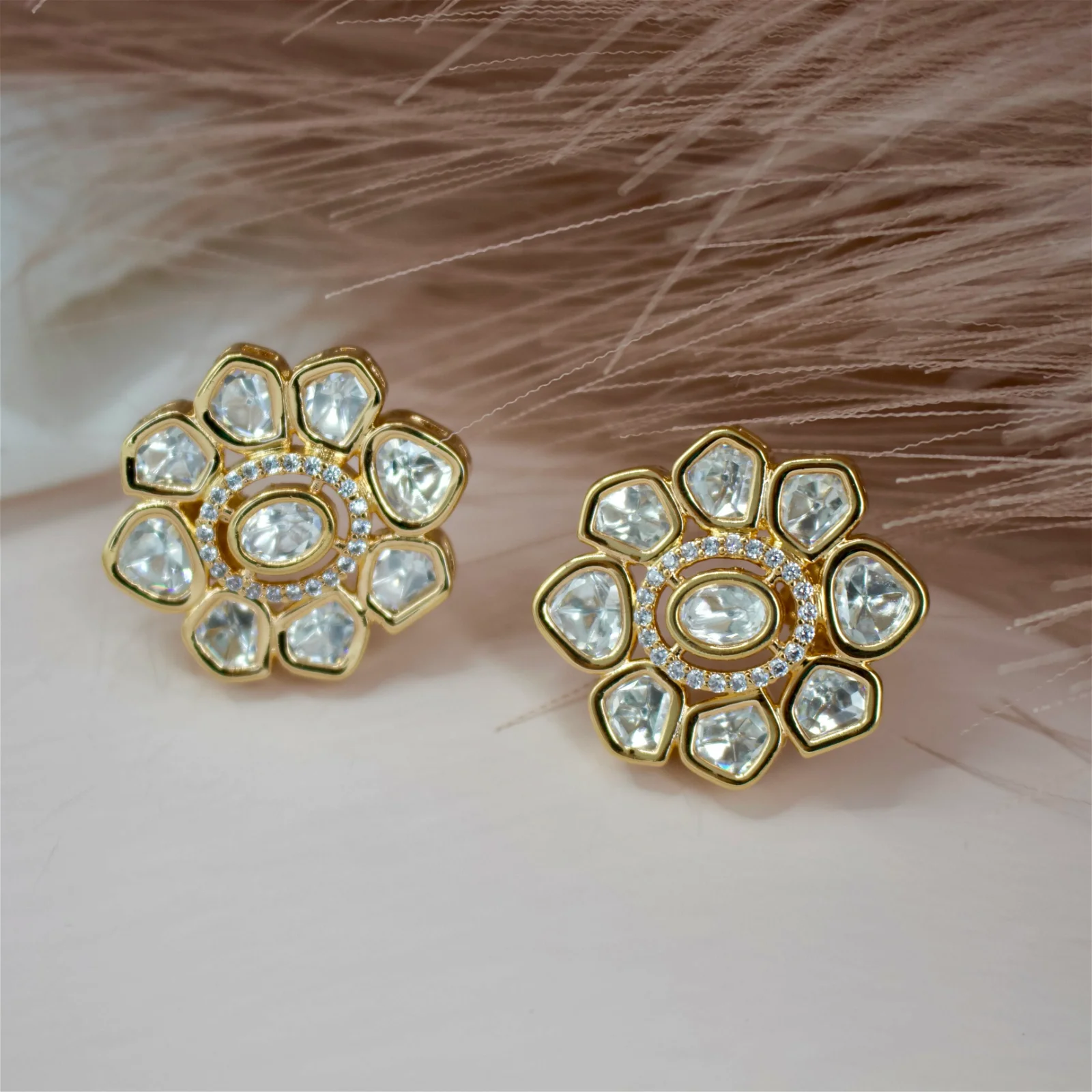 Image of Sunlee Kundan Earrings