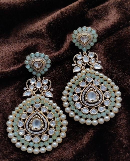 Image of Dangle Kundan Earrings