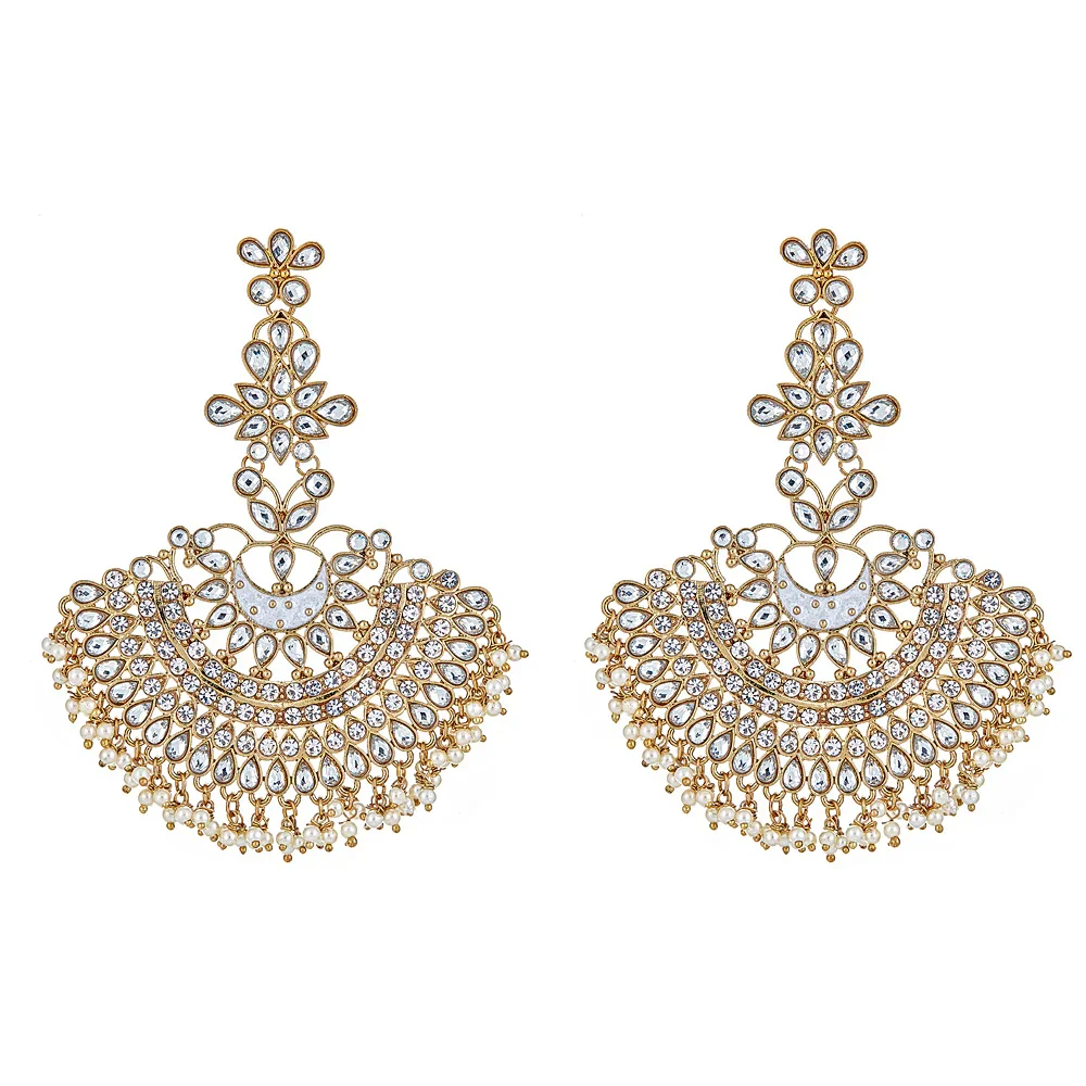 Image of Vanda Drop Earrings in White