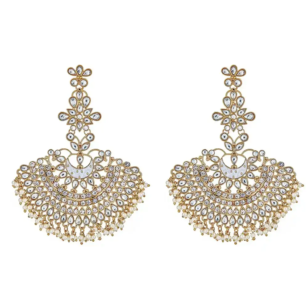 Image of Vanda Drop Earrings in White