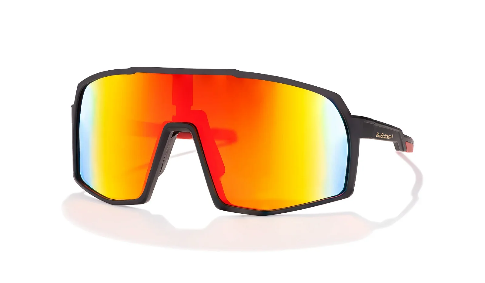 Terminator SunMask with Rainbow Mirror in Matte Black