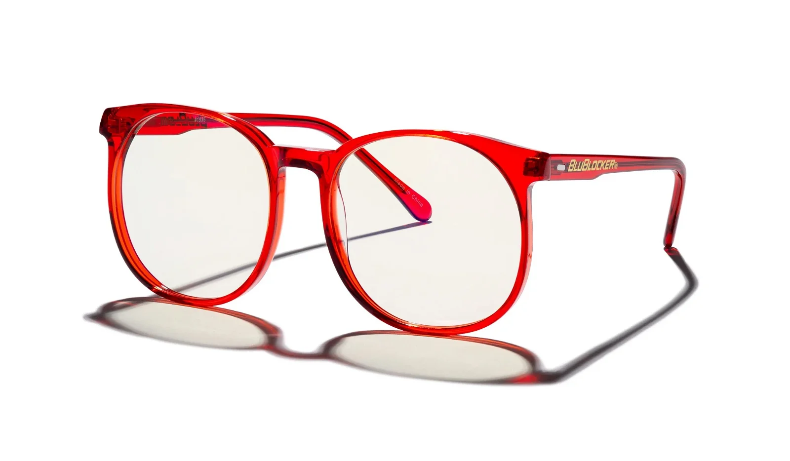 McGill Tech Glasses with Acetate Frame in Red