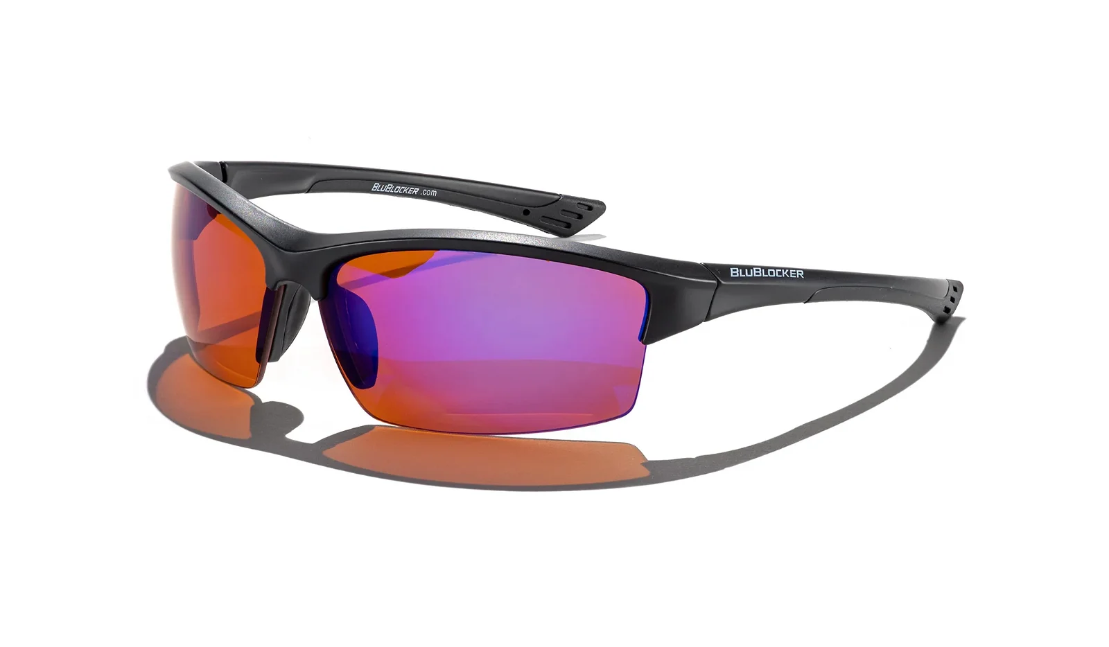 Stinger with Polarized Blue Mirror Lenses in Black Matte