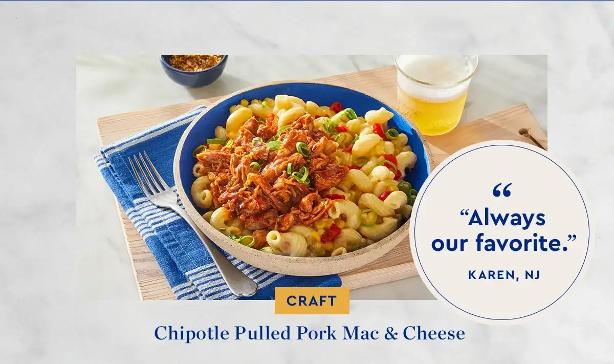 Craft: Chipotle Pulled Pork Mac & Cheese