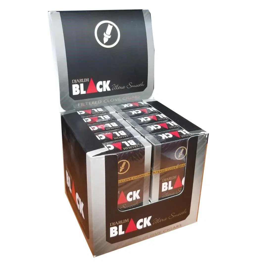 Djarum cigars are made only with premium tobacco, cloves, and the best Indonesian spices and provide hints of flavor blended with tobaccos to create top-quality products. Choose from Black Silver Ultra Smooth, Ruby Black Cherry, Sapphire Ultra Menthol, Select, Special, and Splash.