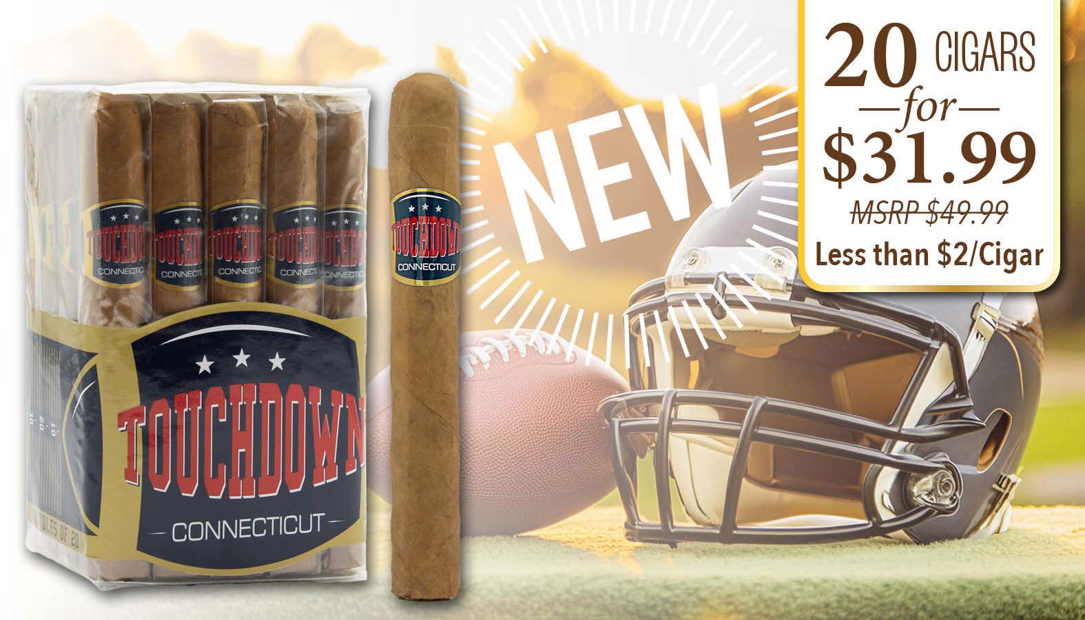 Touchdown Cigar Bundles, less than \\$2 a cigar. 20 cigars for \\$31.99