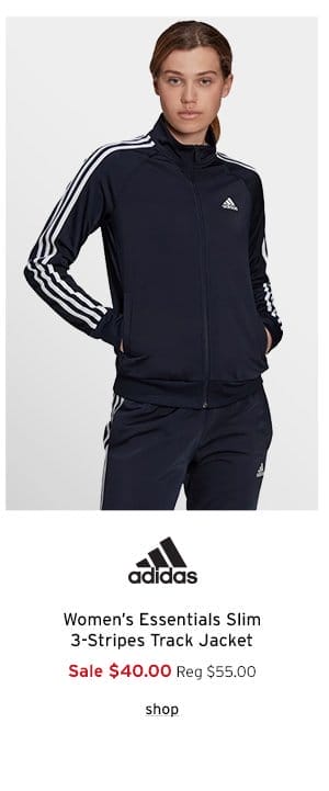 Adidas Women's Essentials Slim 3-Stripes Track Jacket - Click to Shop