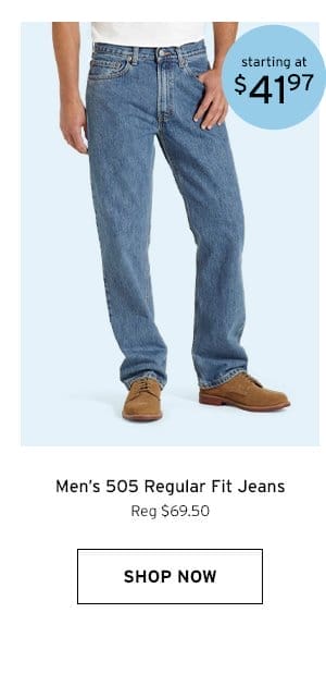 Men's 505 Regular Fit Jeans - Click to Shop Now