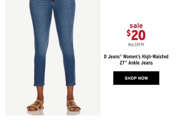 D Jeans Women's High-Waisted 27' Ankle Jeans - Click to Shop