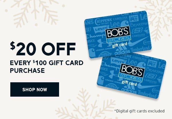 \\$20 OFF \\$100 Gift Card