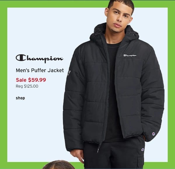 Champion Men's Puffer Jacket - Click to Shop