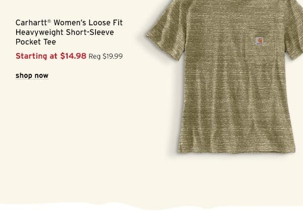 Carhartt Women's Loose Fit Heavyweight Short-Sleeve Pocket Tee - Click to Shop Now