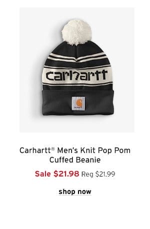 Carhartt Men's Knit Pom Pom Cuffed Beanie - Click to Shop Now