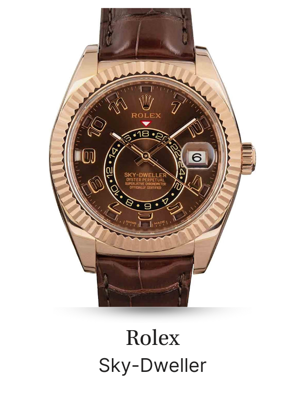 Pre-Owned Rolex Sky-Dweller 326135 Rose Gold