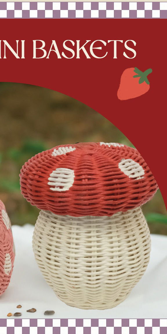 Porcini Basket | Red & Chalk