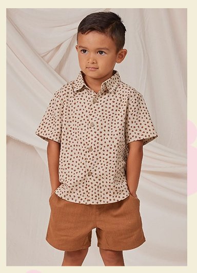 Collared Short Sleeve Shirt | Spots