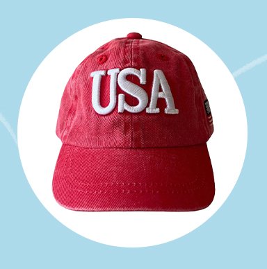 USA Kids Baseball Hat | Vintage Red