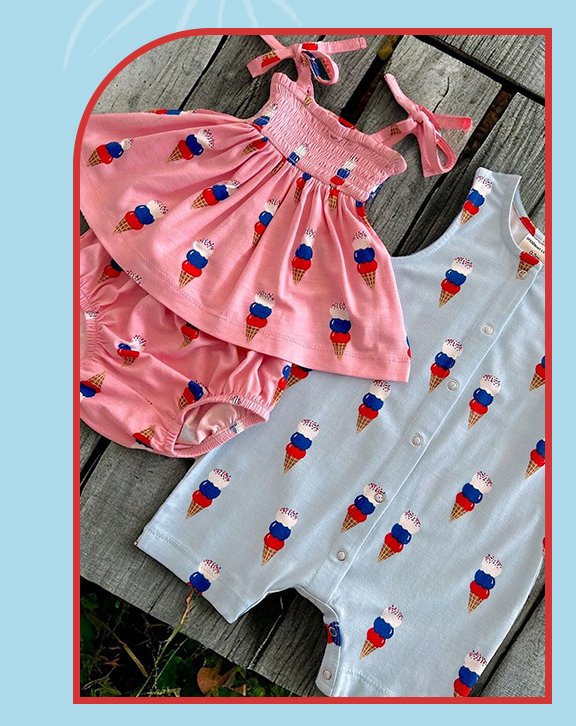 Smocked Set | Pink Ice Cream