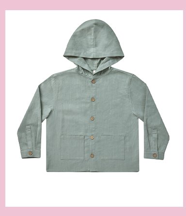 Hooded Overshirt | Aqua