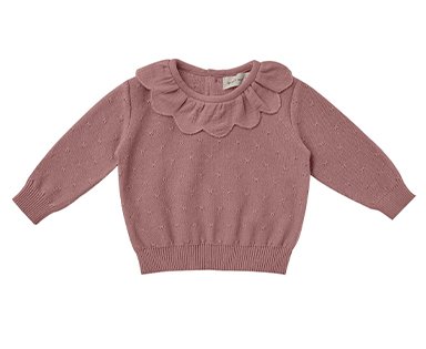 Petal Knit Sweater || Fig