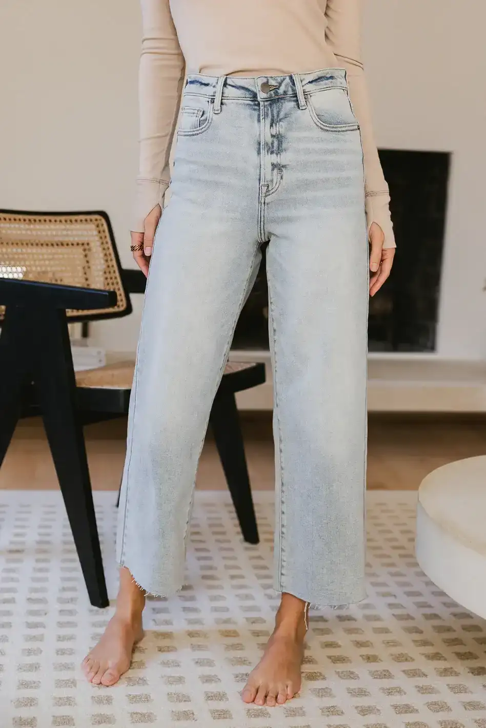 Image of Colette Wide Leg Jeans in Light Wash