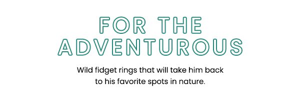For the adventurous. Wild fidget rings that will take him back to his favorite spots in nature.