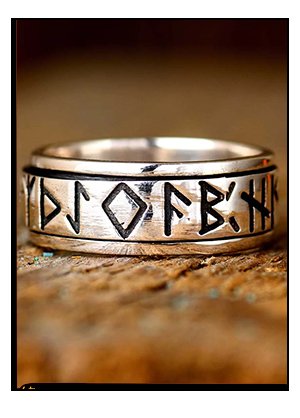 Viking Rune Fidget Men's Ring Sterling Silver