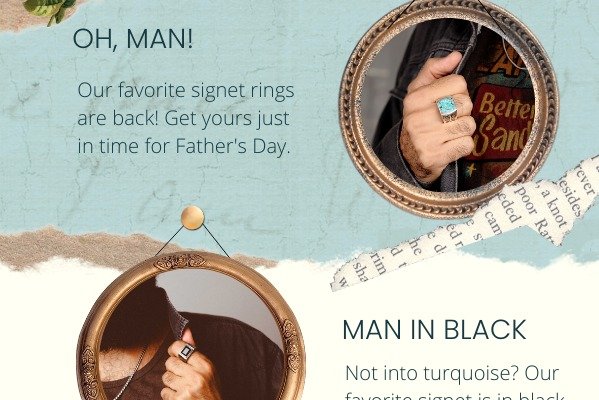 Oh man! Our favorite signet rings are back. Get yours just in time for Father's Day.