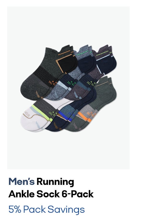 Men's Running Ankle Sock 6-Pack