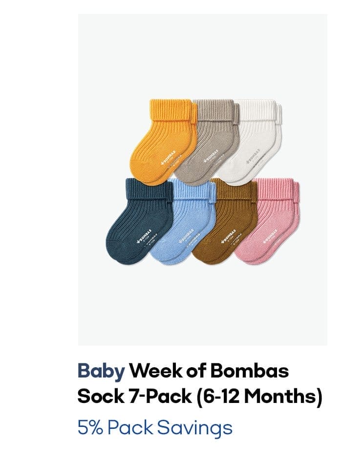 Baby Week of Bombas Sock 7-Pack (6-12 Months)