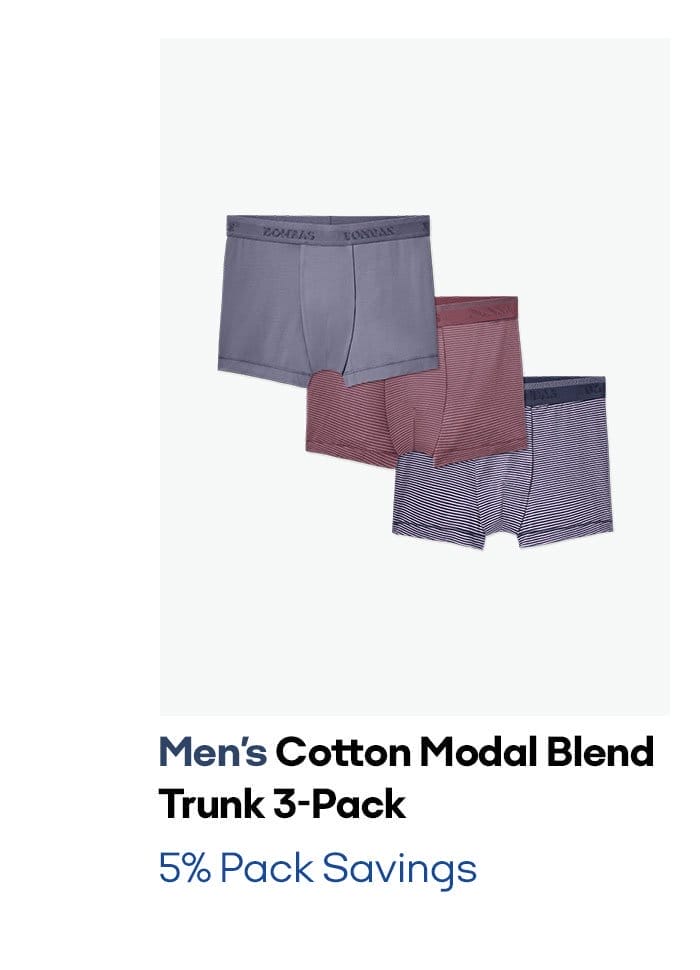Men's Cotton Modal Blend Trunk 3-Pack