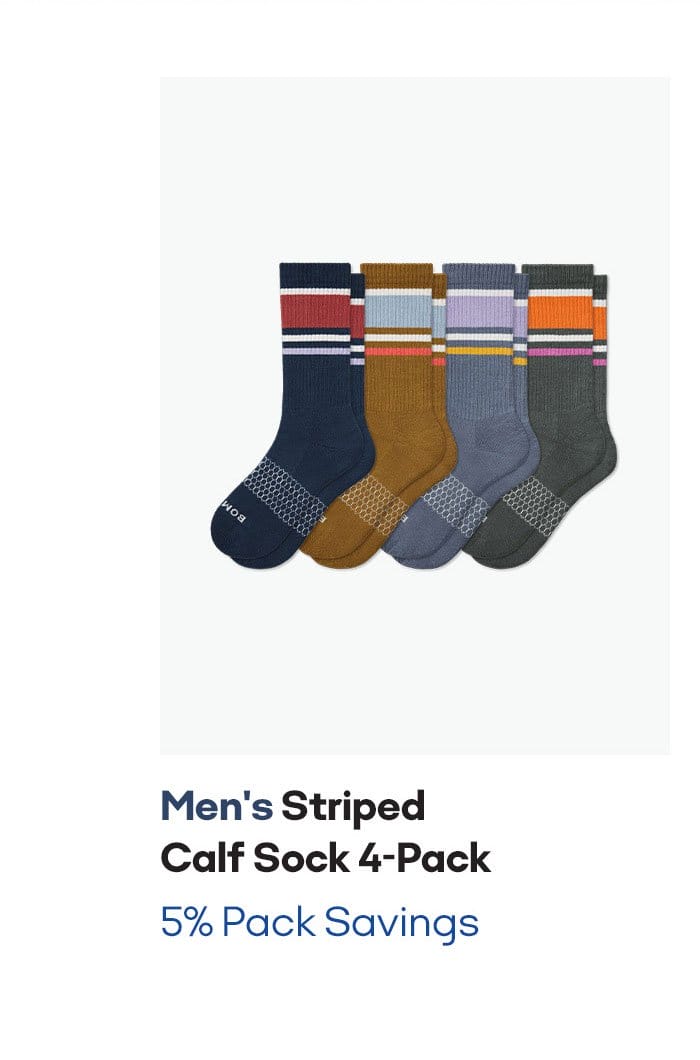 Men's Stripes Calf Sock 4-Pack