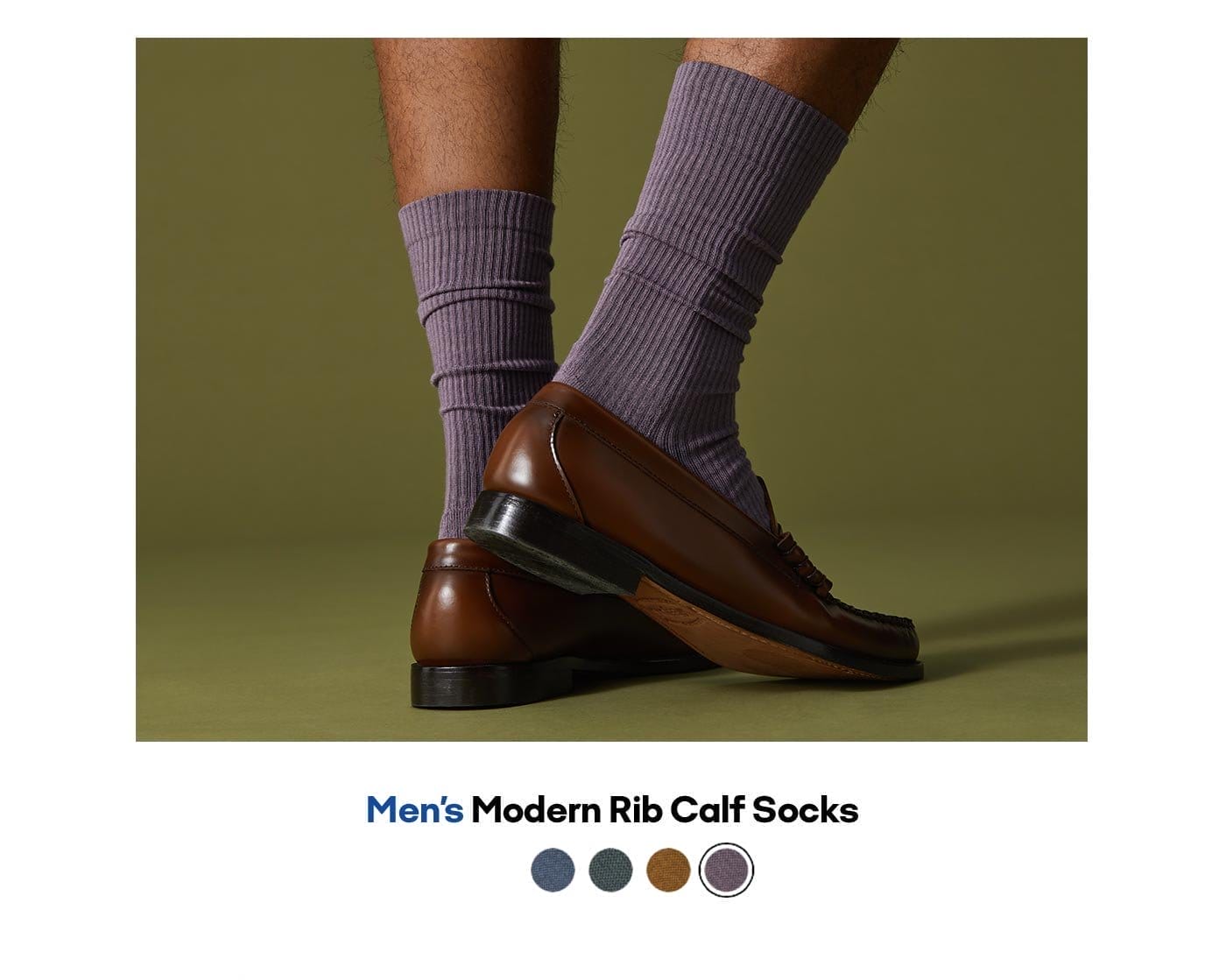 Men's Modern Rib Calf Socks