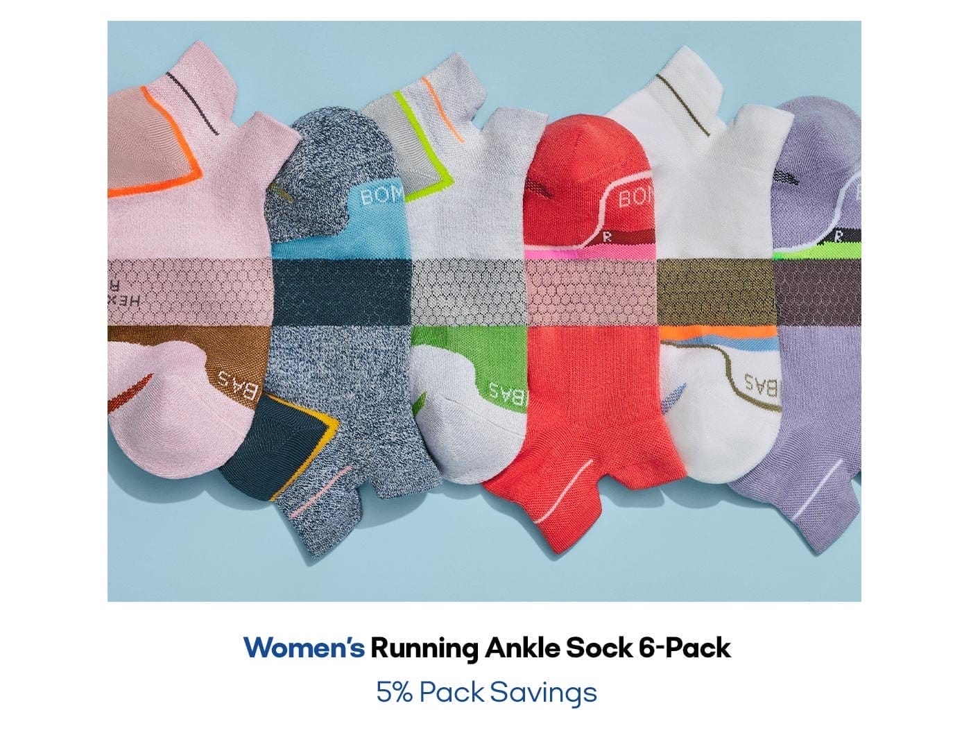 Women's Running Ankle Sock 6-Pack 5% Pack Savings