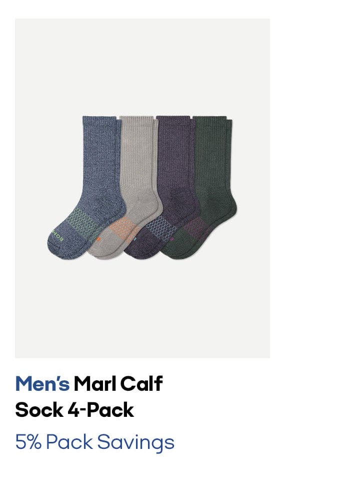 Men's Marl Calf Sock 4-Pack